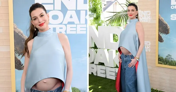 Anne Hathaway's Red Carpet Maternity Outfit Sparks Theories About Her Pregnancy After Fans Zoom In