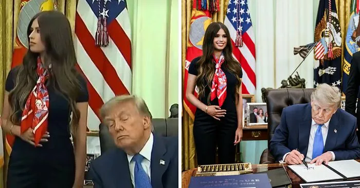 Mystery Woman Behind Trump Goes Viral After One Strange Gesture Sparks A Wild Theory