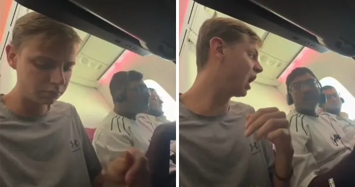 Passenger Confronts Total Stranger For Chewing With His Mouth Open On Plane, Sparks Viral Debate