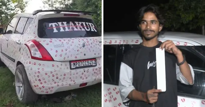Man Faces Legal Trouble After Girlfriend Leaves 3,400 Lipstick Kiss Marks On His Car