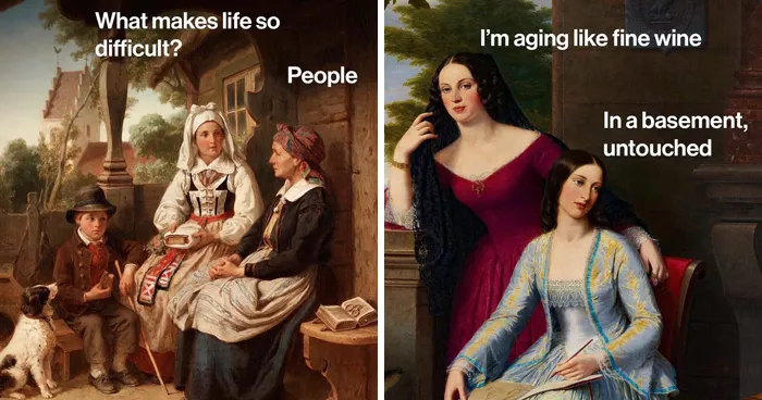 37 New Funny Edits By Varkey That Give Classical Paintings A Hilarious Modern Twist