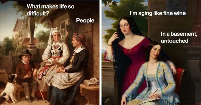 37 New Funny Edits By Varkey That Give Classical Paintings A Hilarious Modern Twist