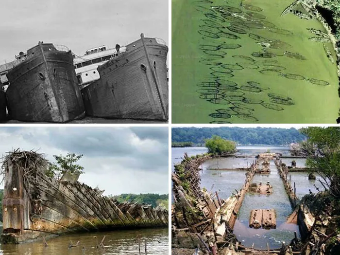 The "Ghost Fleet" Of Mallows Bay In Maryland, Is The Hundreds Of Ships Whose Remains Still Rest In It’s Relatively Shallow Waters Of The Potomac, In Total, 230