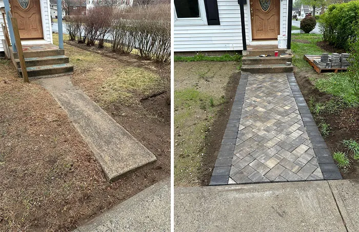 Very Happy With Our New Paver Walkway