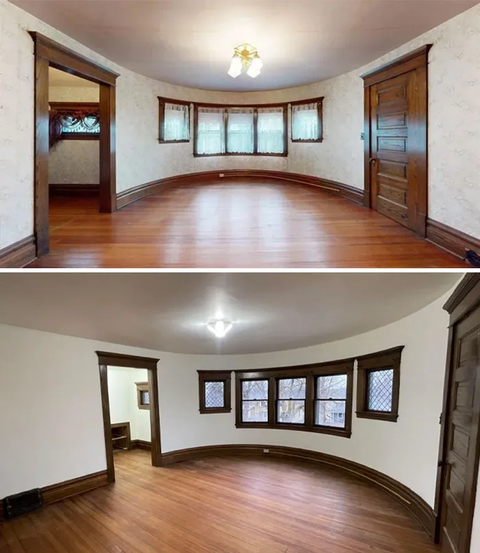 Historic 1908 Home Restoration: Wallpaper Removal, Plaster Repair, Skim Coat To Paint