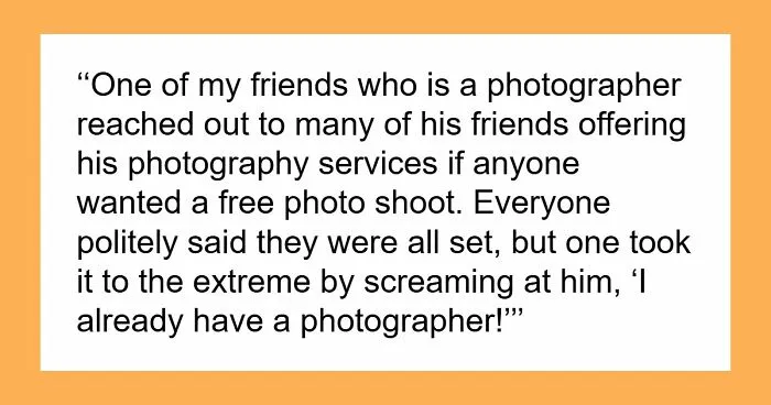 Photographer Shuts Down An Entitled Woman’s Wild Demand, And She Explodes At His Nerve To Say “No”