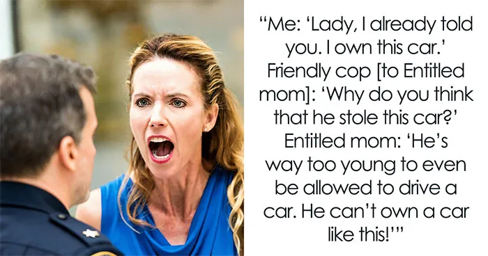Young Driver Deals With Police After Crazy Mom Insists His BMW Should Belong To Her Son Instead