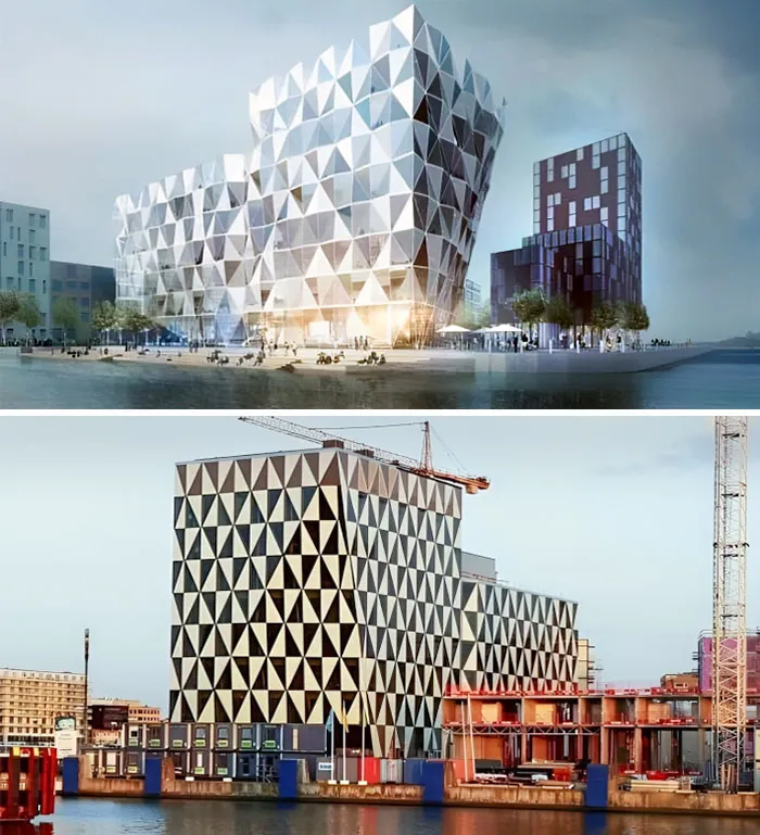 Such A Big Difference Between The Rendered Photo And Reality. Prisma, Helsingborg, Sweden