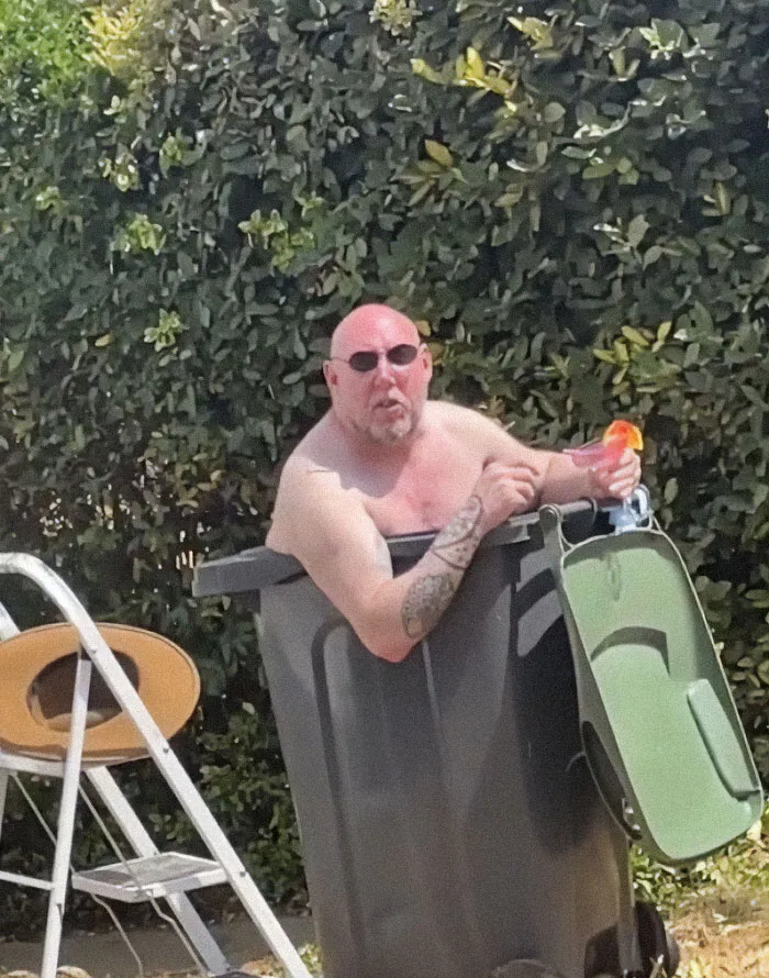 Hot Summer Weather Outside In The Bin
