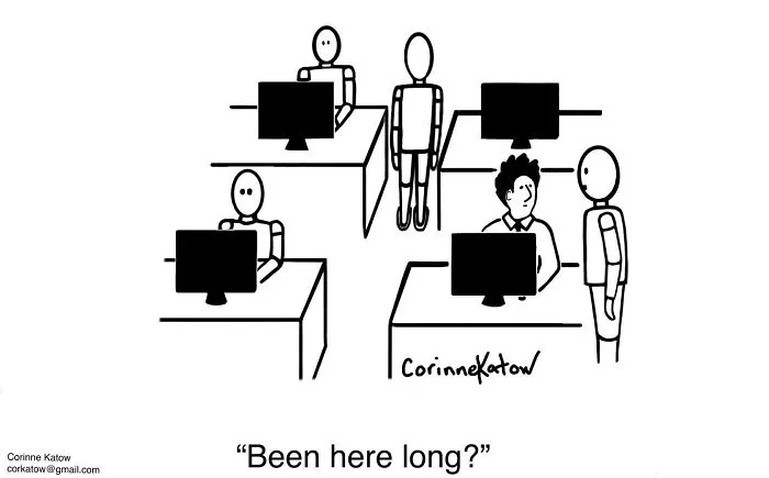 40 Clever Cartoons By Corinne Katow That Satirize Technology, Work, And Everyday Situations