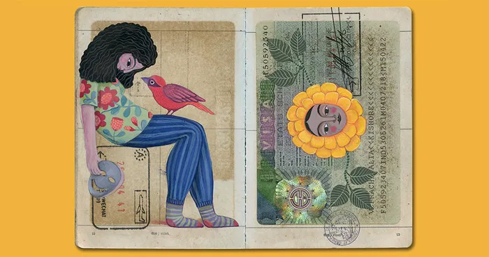 16 Beautiful Paintings Created Inside This Artist's Late Father's Passport