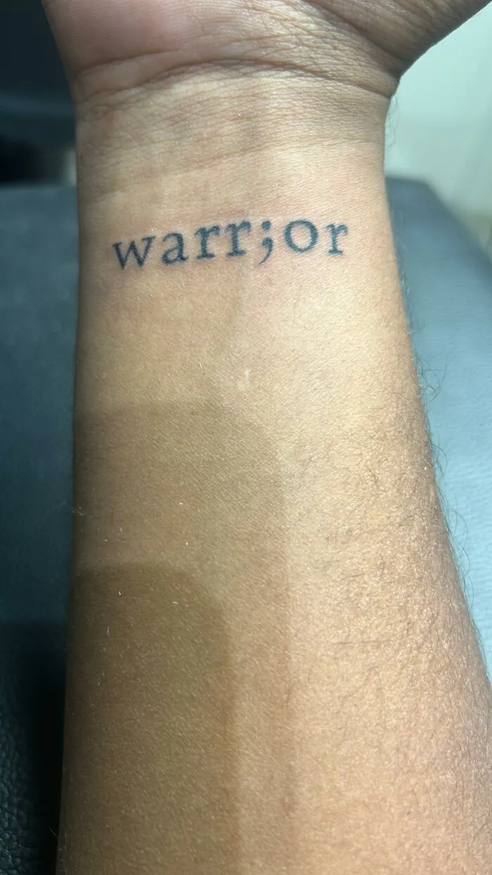 "Warrior" Typographic Semicolon