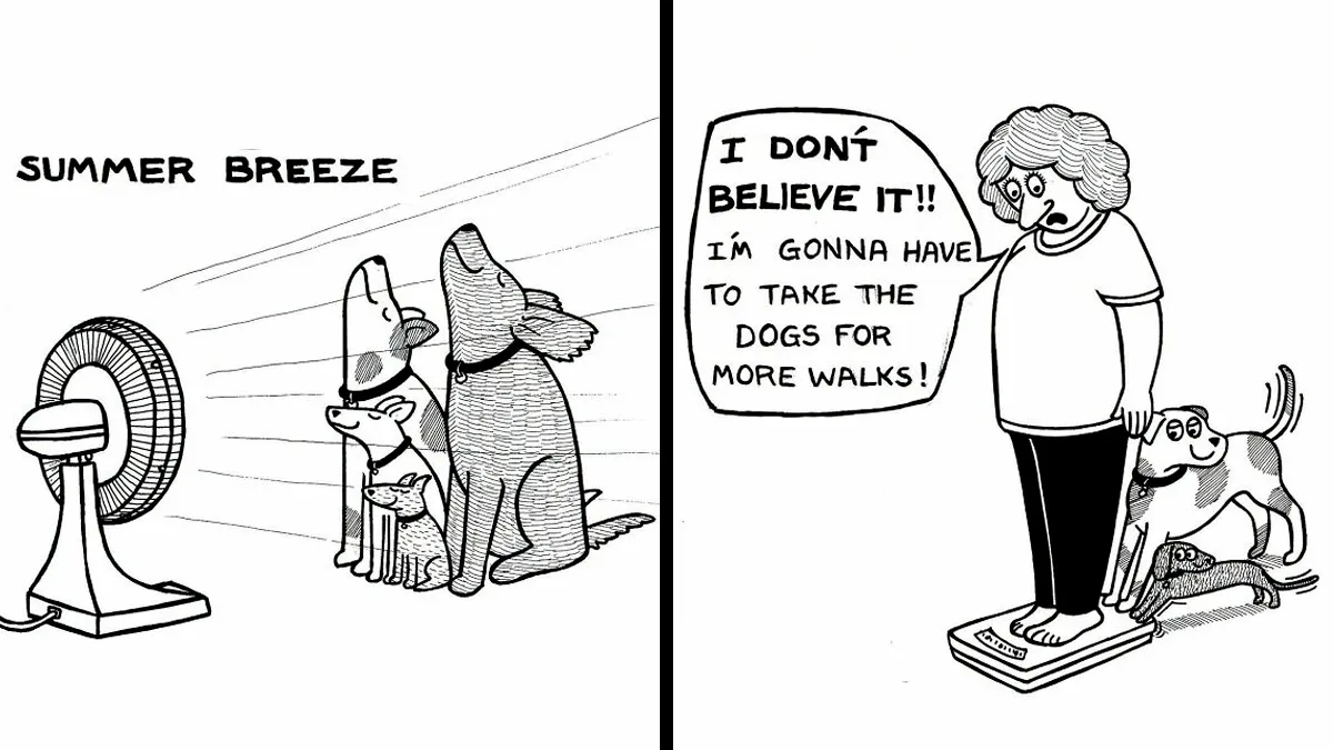 If You’re A Dog Owner, These 25 New “Off The Leash” Cartoons Might Totally Hit Home