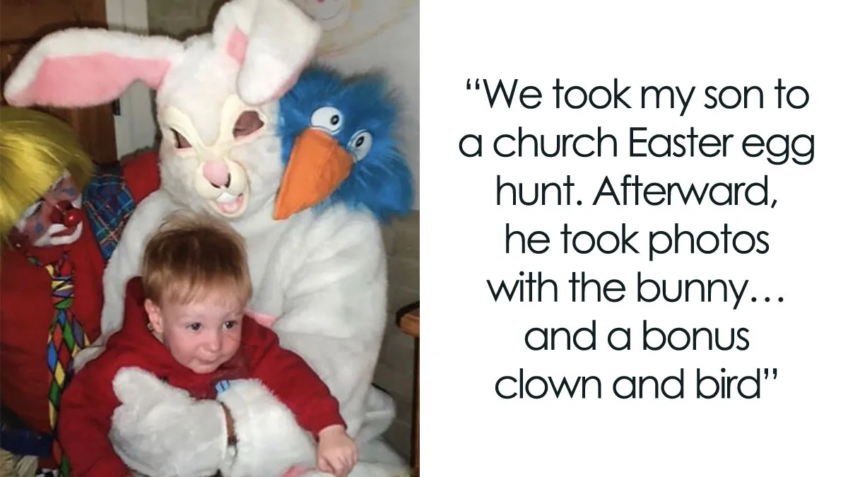 “Awkward Family Photos” Shared 30 Unforgettable Shots Of Kids Meeting Some Truly Terrifying Character Mascots
