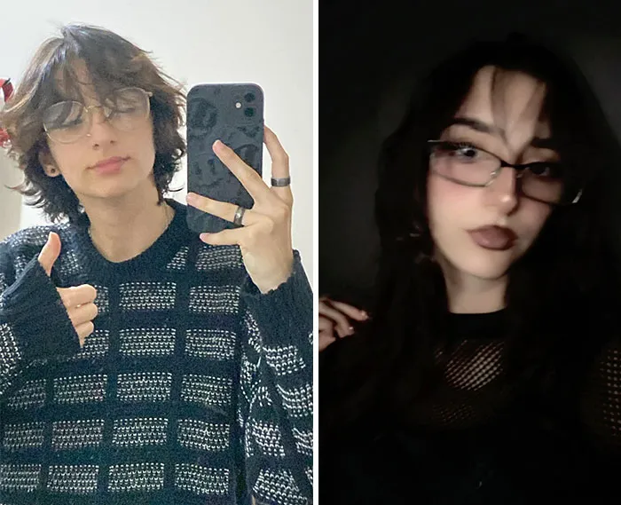 Side-by-side photo reveals a person changed for the better over time, an inspiring journey of self-improvement.