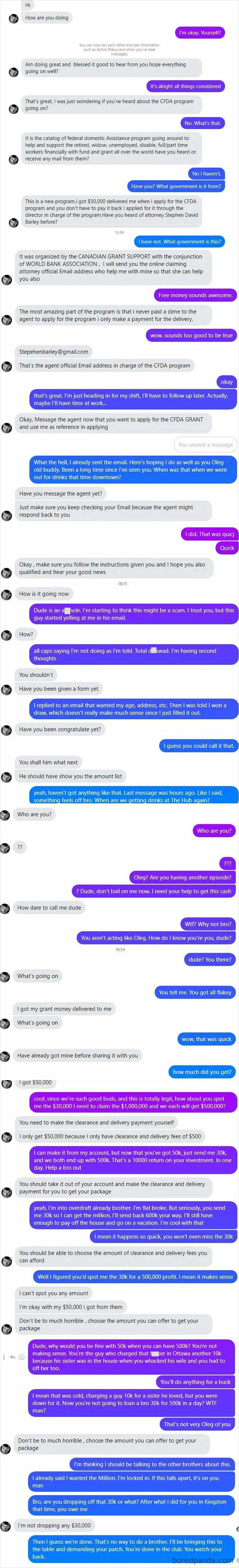 Scammer Pretends To Be A Guy I "Know" On Facebook. I Take Him For A Ride