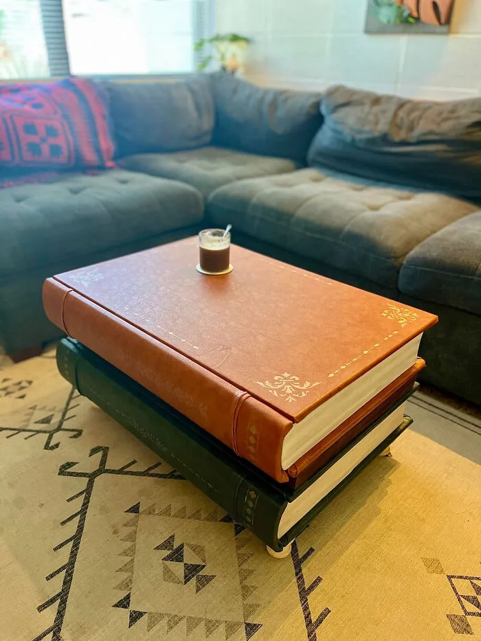 Stacked Books Coffee Table