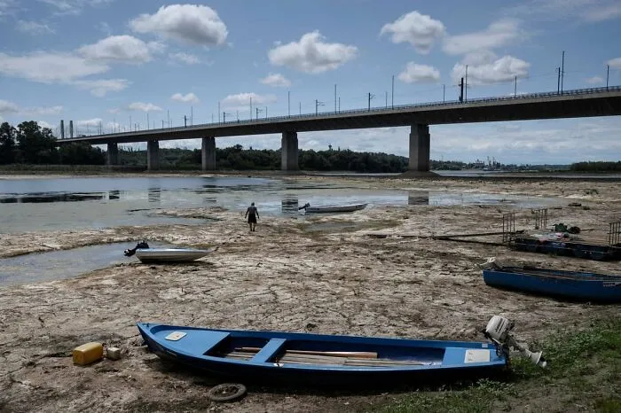 The Danube Hit Record-Low Levels Due To Severe Heatwave And Drought In Hungary. Maximum Water-Shortage Alert Is Active, And A Reactor Block At The Paks Nuclear Power Plant Has Been Shut Down