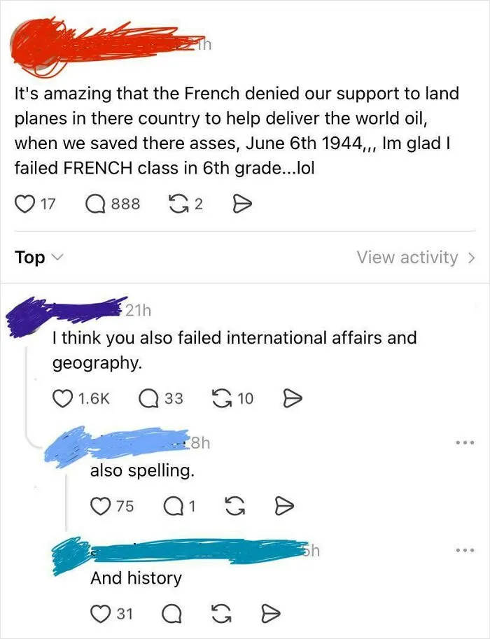 “I’m Glad I Failed French Class In 6th Grade…lol”