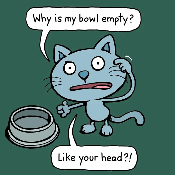 ‘Cattitude’: 30 New Funny Comics By This Artist Showcasing Daily Struggles In A Cat’s Life