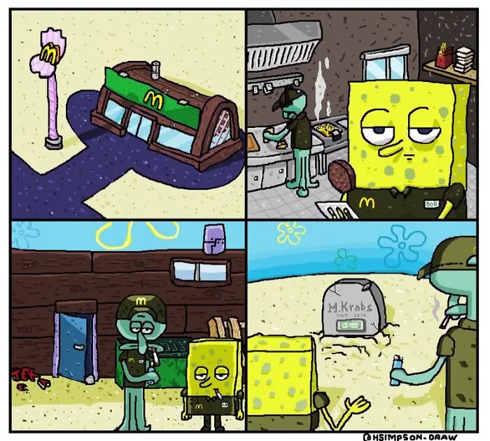 23 Dark And Absurd Comics By Broh Simpson Featuring Characters You Might Know And Love