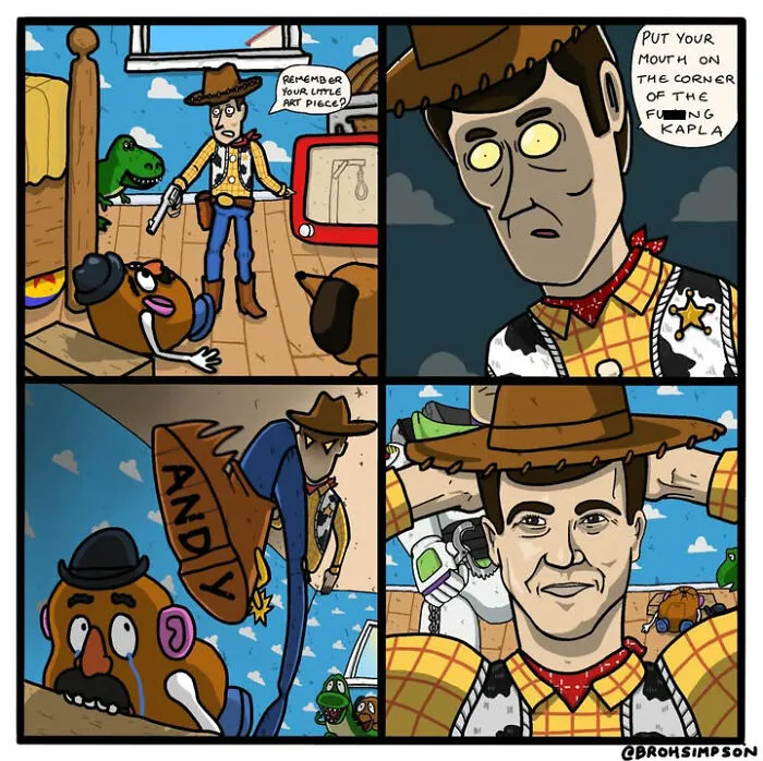 23 Dark And Absurd Comics By Broh Simpson Featuring Characters You Might Know And Love