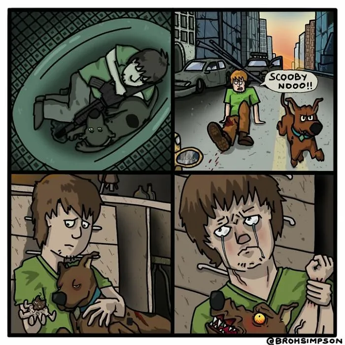 23 Dark And Absurd Comics By Broh Simpson Featuring Characters You Might Know And Love