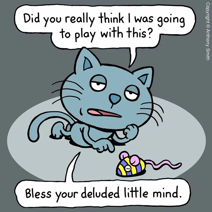 ‘Cattitude’: 30 New Funny Comics By This Artist Showcasing Daily Struggles In A Cat’s Life