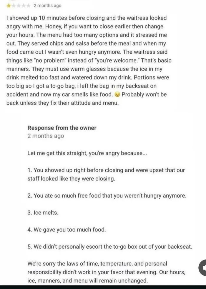 They Gave Me Too Much Food