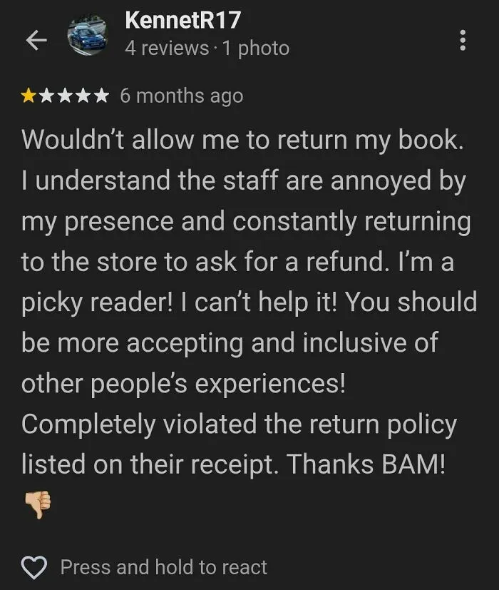 Review For My Local Bookstore