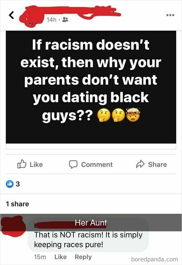 That Is Not Racism! Says This Persons Aunt