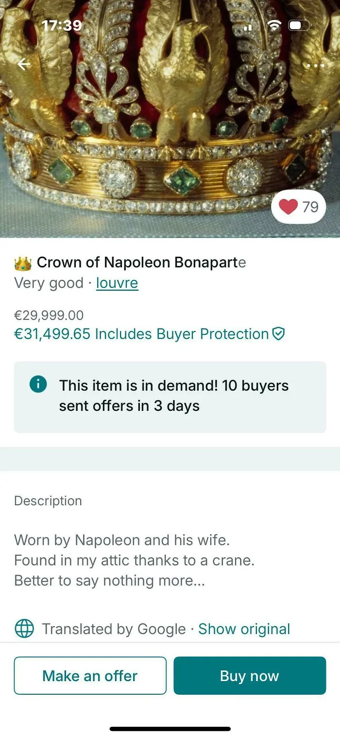 Selling My Royal Crown