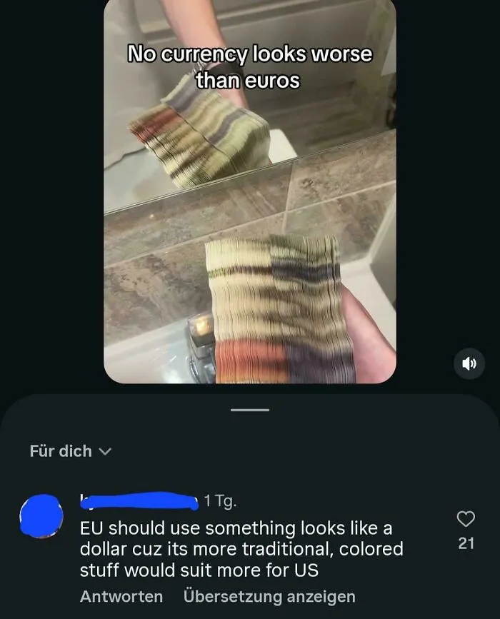 "EU Should Use Something Looks Like A Dollar Cuz Its More Traditional"