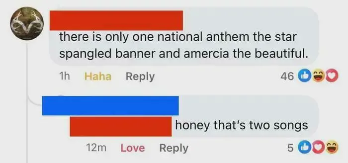 "There Is Only One National Anthem"