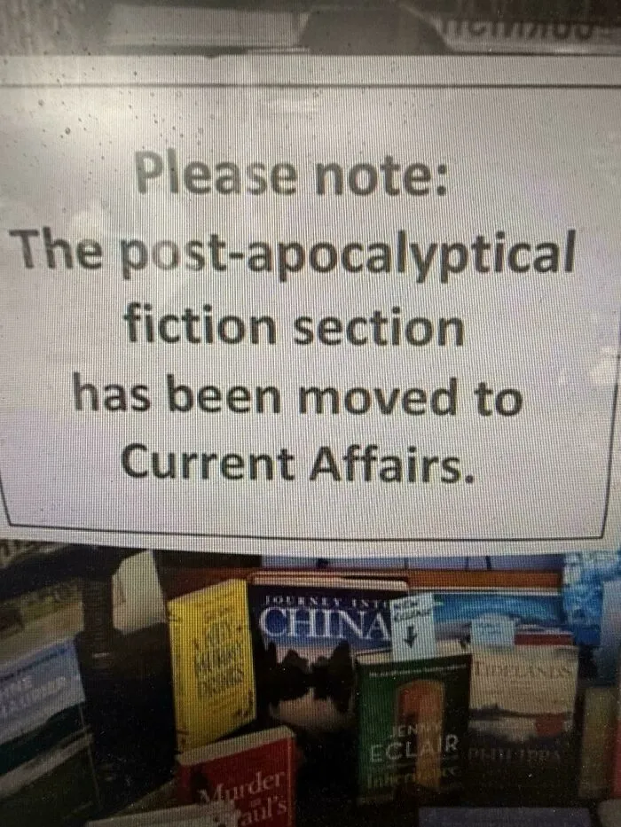 Apocalyptical Fiction Books Are Now In Current Affairs