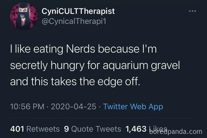 I Never Thought Of Nerds That Way. Reverse Forbidden Snacks?