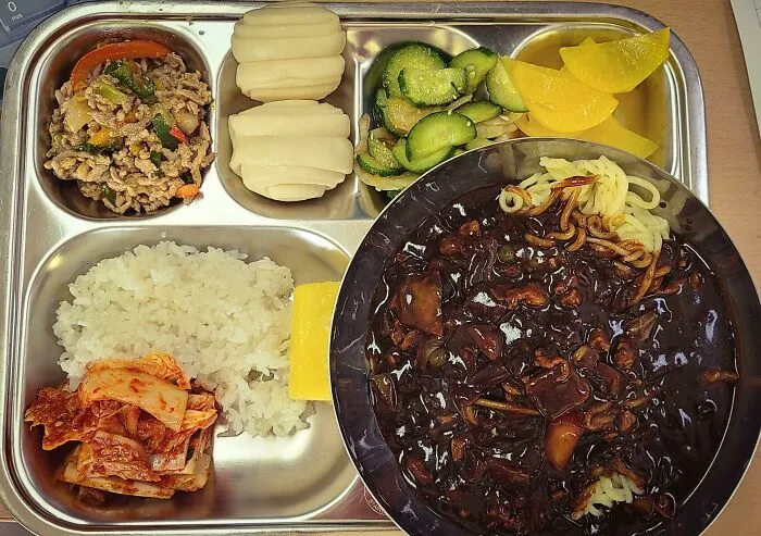 Here's My Awesome Korean School Lunch! Schools Have A Qualified Nutritionist To Plan The Lunch Menu