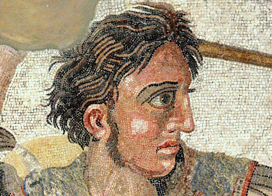 A mosaic of Alexander the Great, perfect for an odd one out quiz on historical eras.