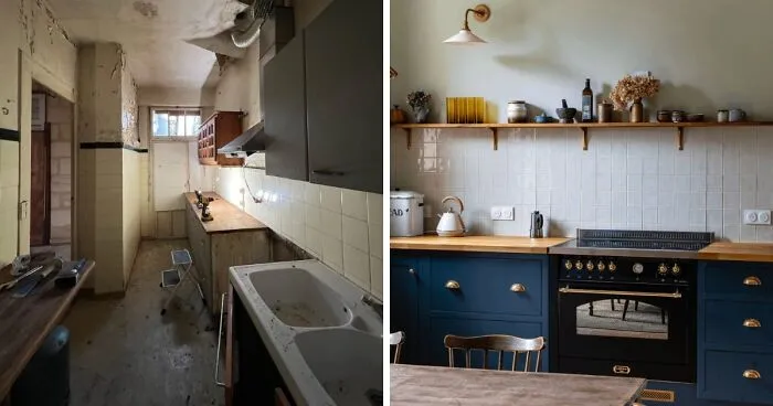 After/Before - Our French Kitchen