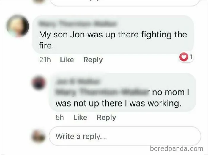 Woman Claims Son Was Fighting Fire. Her Own Son Called Her Bs