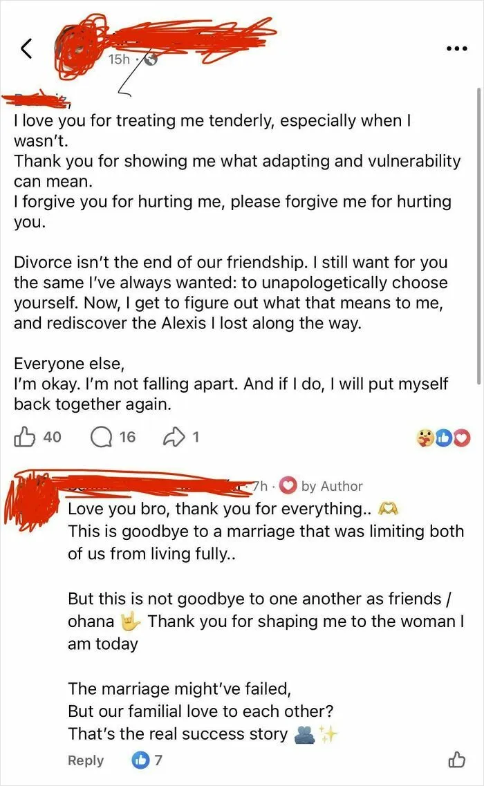 Divorce Announcement Post