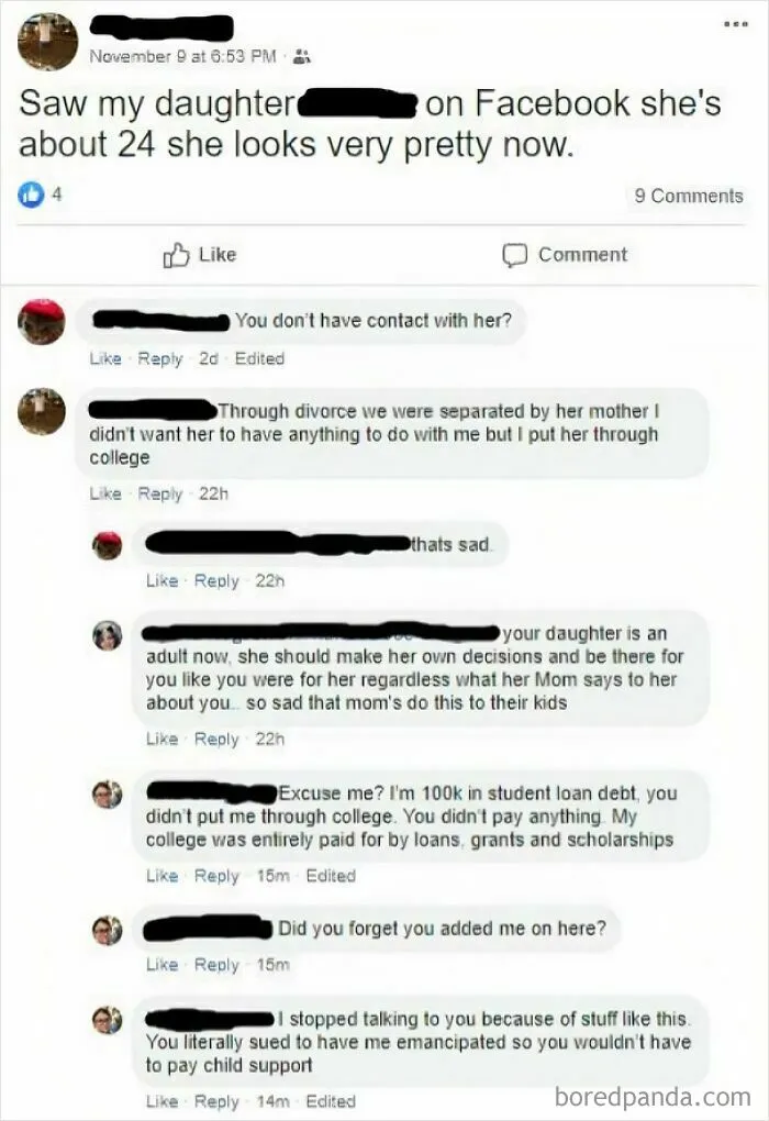 Lying Dad Forgets He Added Daughter On Facebook