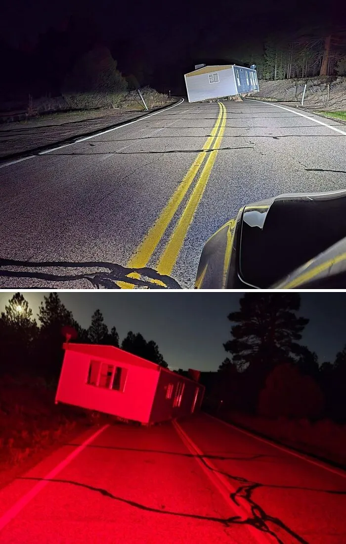 Someone Left A House In The Road At 4am