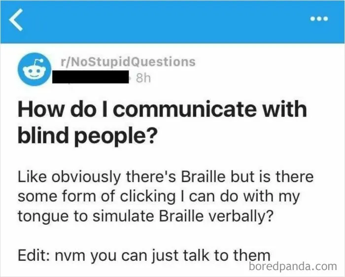 Communicating With Blind People
