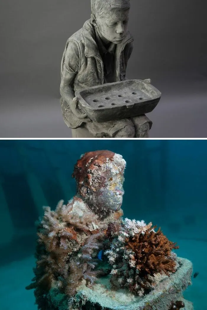 For 20 Years, This Artist Has Been Placing Stunning Sculptures Beneath The Ocean That Support Marine Life (20 New Pics)