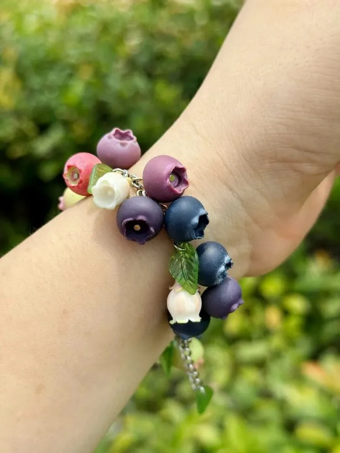 Handcrafted A Blueberry Charm Bracelet Capturing Their Full Cycle Of Growth