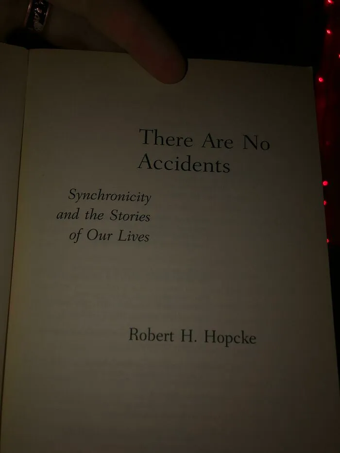 The title page of Robert H. Hopcke's book, There Are No Accidents: Synchronicity and the Stories of Our Lives, showing amazing times something synced just right.