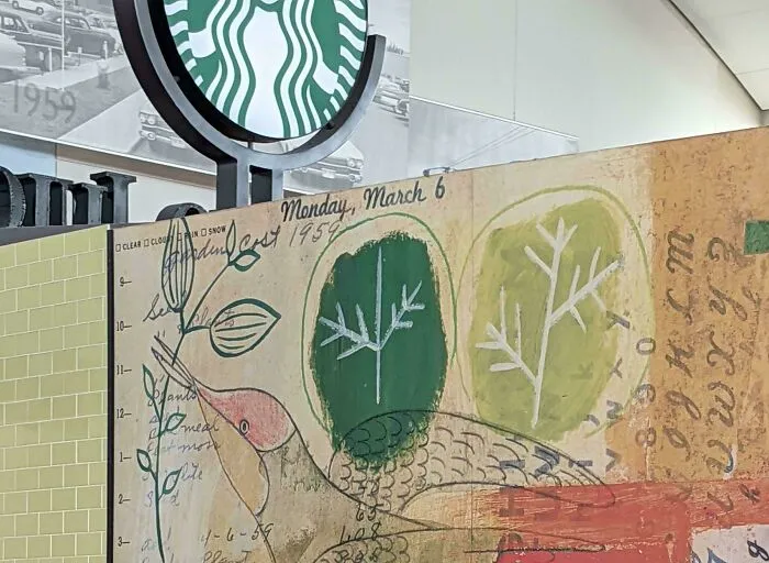 By Pure Coincidence, This Airport Starbucks Mural Has Today's Date On It