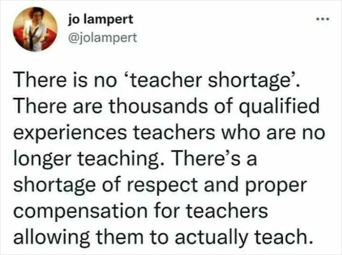 There Is No ‘Teacher Shortage'