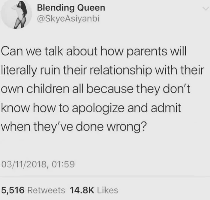 Own Up To Your Mistakes For Once